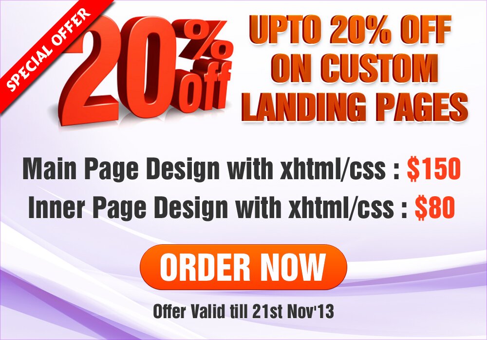 Custom web and landing page design discount offer from http://www.semanticflow.com/